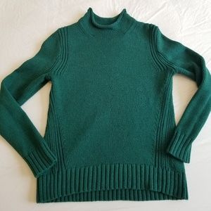 J. Crew green 1988 roll neck sweater